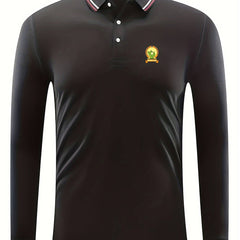 MEXICO Pattern Men's Casual Long Sleeve Shirt Golf Tennis Equestrian