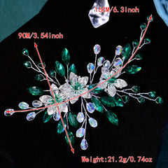 European American Bridal Headpiece Sequin Flower Women's Hair Comb HP900