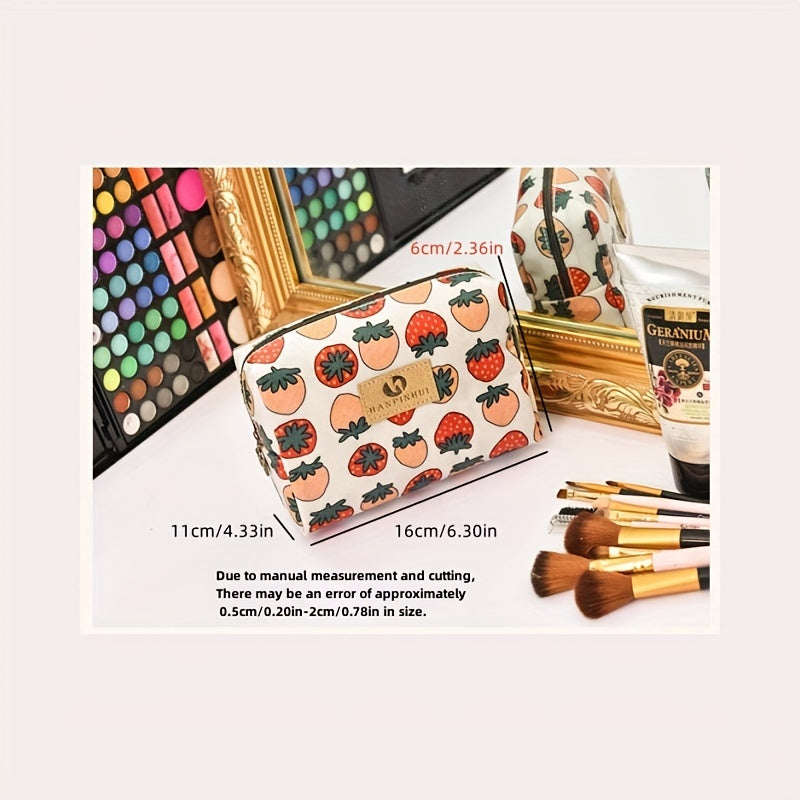 Cartoon Printed Travel Makeup Pouch Cosmetic Bag for Girls & Women