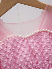 Girl's Stylish Summer Dress with Doll Collar