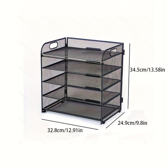Office Desktop Metal File Rack Data Storage Frame