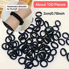 100pcs pack Hair Ties Elastic Hair Rope Style Hair Band