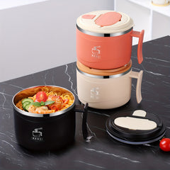 1300ml Stainless Steel Noodle Bowl Anti-Scalding Student Lunch Box