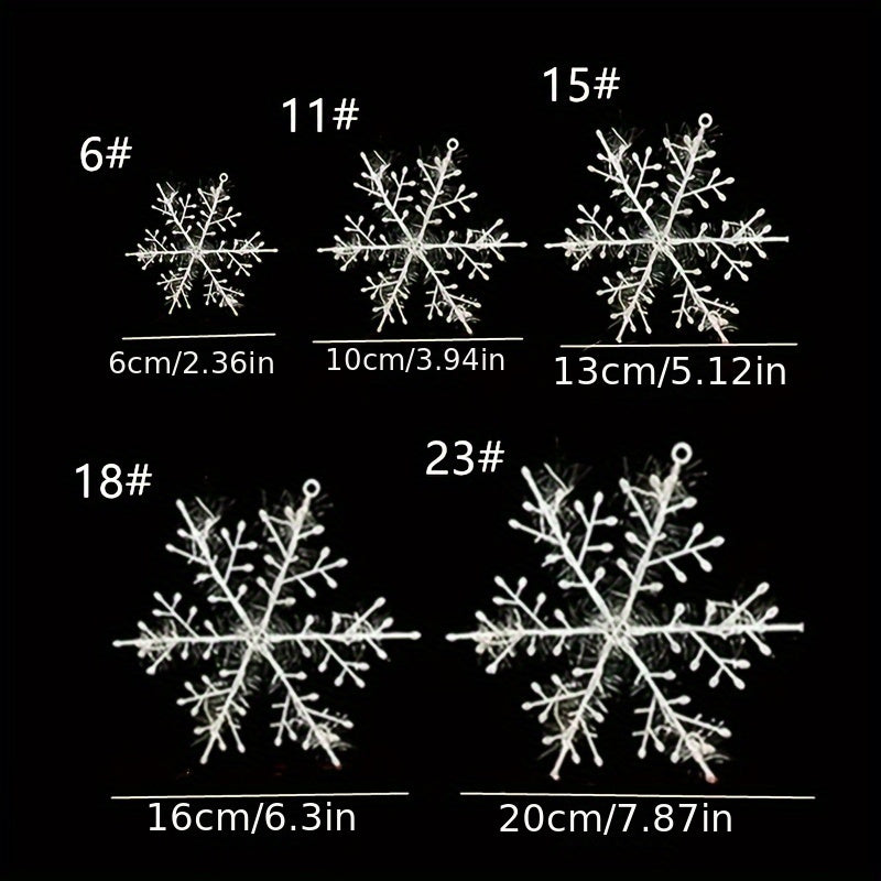12pcs Christmas Tree Decoration Snowflake Christmas Pendant
