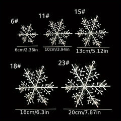 12pcs Christmas Tree Decoration Snowflake Christmas Pendant