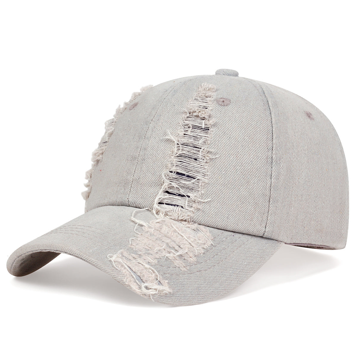 Ripped Denim Baseball Cap
