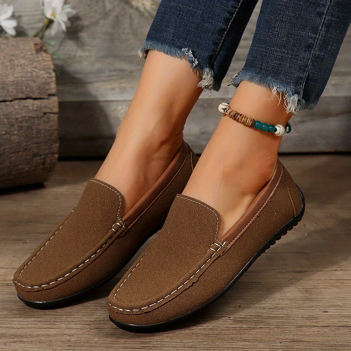 Women's Slip-On Loafers Lightweight Work Shoes