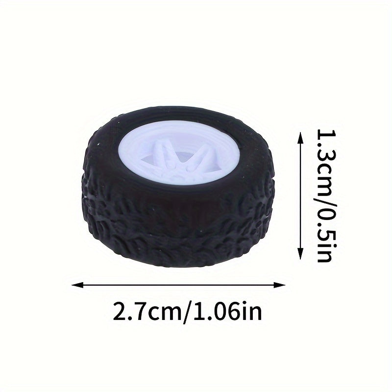 4pcs 30MM Rubber Tire Car Wheels Skin DIY Racing Toy Car Modified Parts