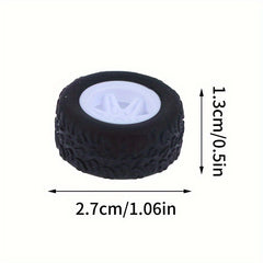 4pcs 30MM Rubber Tire Car Wheels Skin DIY Racing Toy Car Modified Parts
