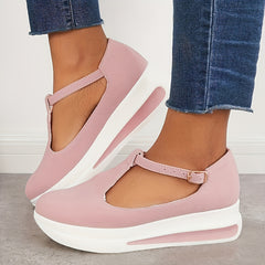 Women's T Strap Sandals Casual Platform Shoes