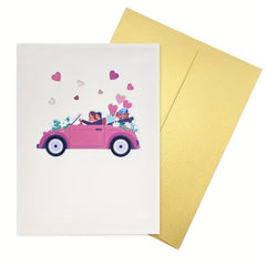 3D Pop Up Romantic Wedding Greeting Card Bridal Shower Card or Engagement Card