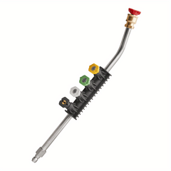 Pressure Washer Wand 30 Degree Curved Extension with 5 Spray Nozzles
