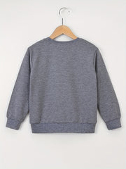 Boy's Halloween Bat & Pumpkin Print Sweatshirt for Outdoor