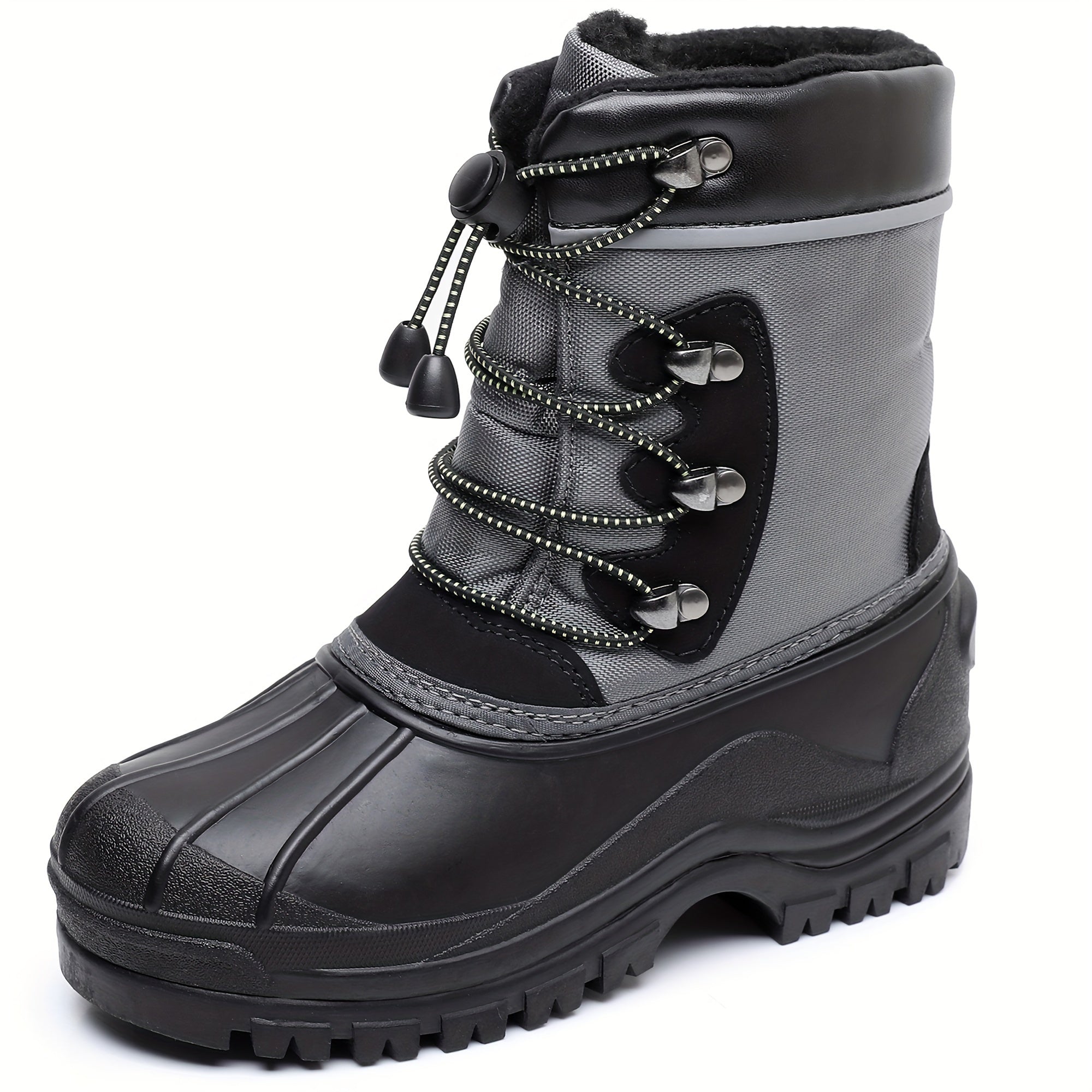 Boy's Snow Boots Fleece Lined Non slip Cozy Outdoor Hiking Shoes