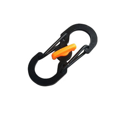 5pcs S Carabiner With Lock Mini Keychain Hook Anti Theft Metal Buckle