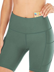 High Waist Skinny Biker Shorts High Stretch Yoga Shorts