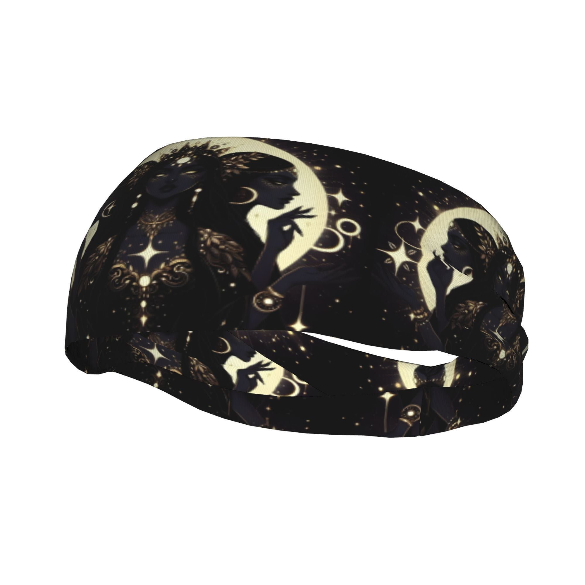 Triple Moon Unisex Sports Headband Sweat Wicking Stretchy Polyester