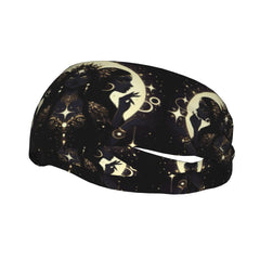 Triple Moon Unisex Sports Headband Sweat Wicking Stretchy Polyester