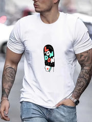 LONDON Print Men's Graphic Crew Neck T shirt Casual Comfy Tees