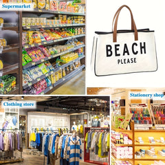 Large Capacity Canvas Tote Bag for Women or Men