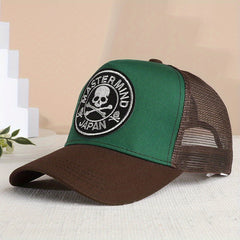 Skull Embroidery Baseball Cap Outdoor Casual Sunshade Sunscreen Hat