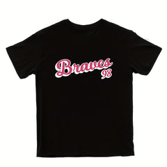 Braves 248 Pattern Men's T-shirt Graphic Tee Men's Summer Clothes