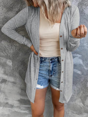 Casual Cardigan Women's Button Up Long Sleeve Cardigan