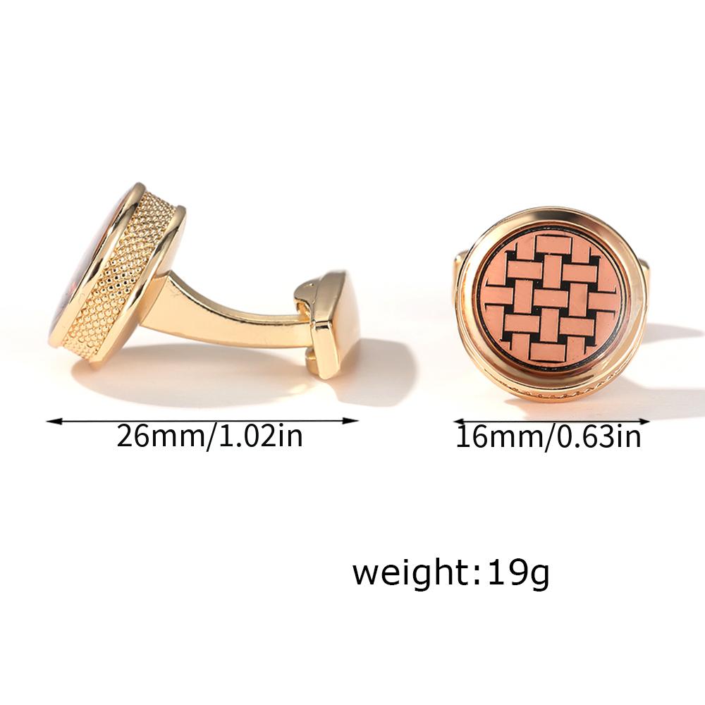 Men's Striped Shirt Cufflinks Set