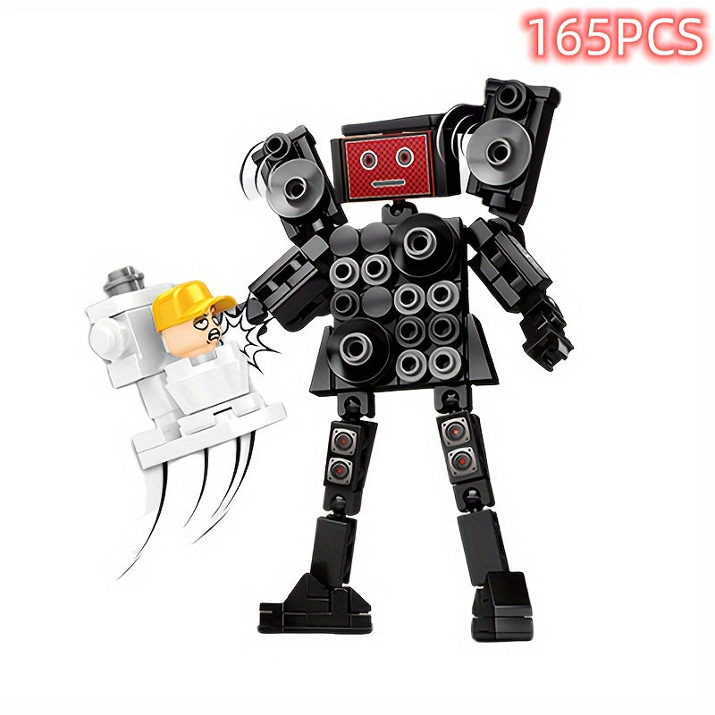 Surveillance Sound Toy Toilet TV Monitor Building Blocks