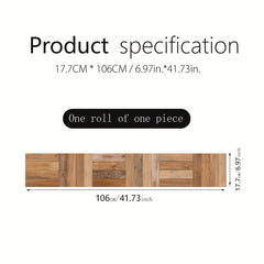 Classic Wood Grain Pattern Stair Stickers Self-adhesive Wallpaper
