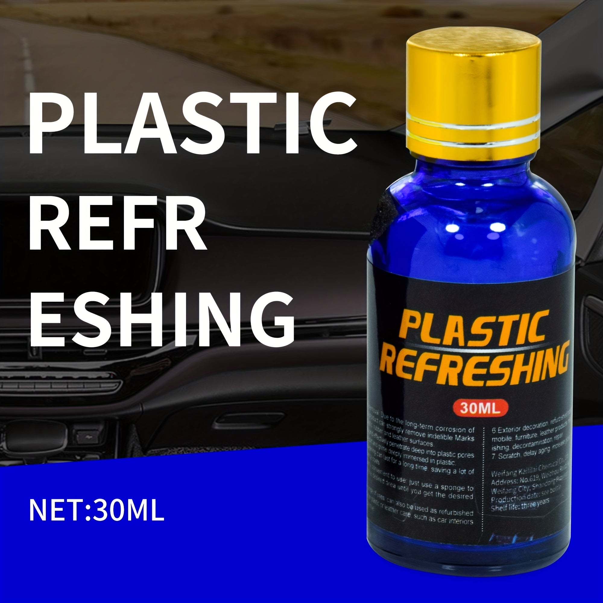 30ML Car Plastic Leather Repair Agent Cleaning Sponge