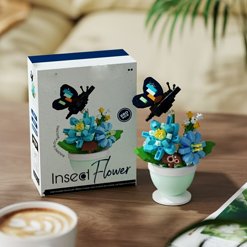 Insect Flower Micro Particle Assembly Building Block Toy DIY Gift