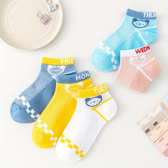 Princess Style Girls Mesh Breathable Socks - 5 Pairs