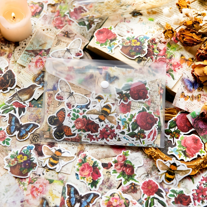 100pcs Decorative Paper & Sticker Set for DIY Crafts, Scrapbooking, Gift Wrap