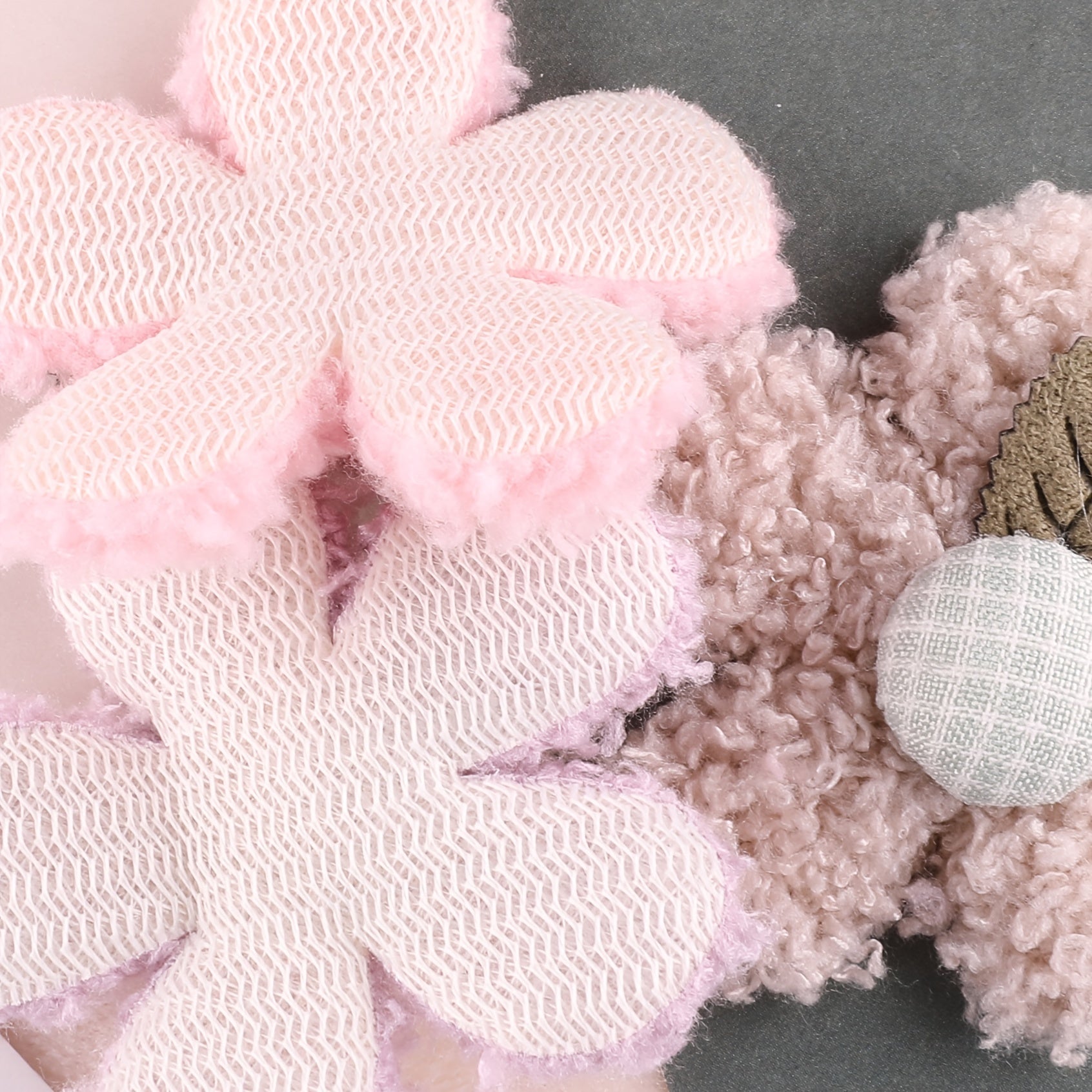 4pcs Small Plush Flower Hair Accessories for Girls