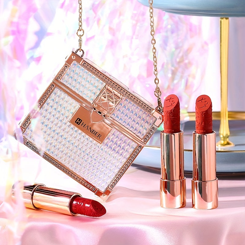 Starlight Bright Velvet Lipstick Set with Chain Bag