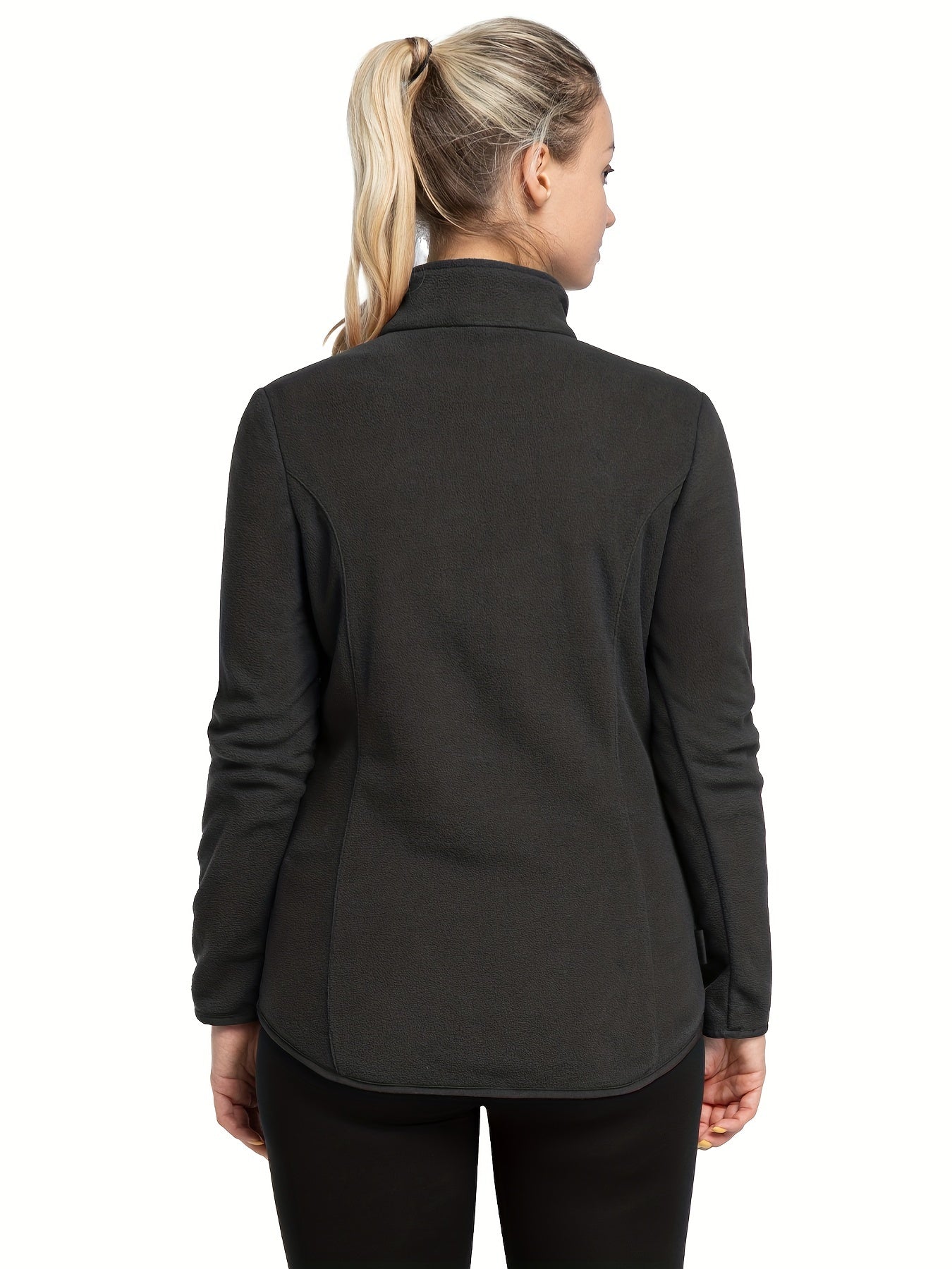 Women's Lightweight Polar Fleece Pullover Jacket Zip Top