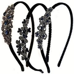 Crystal Flower Hair Band Head Jewelry Rhinestone Non Slip Hair Hoop