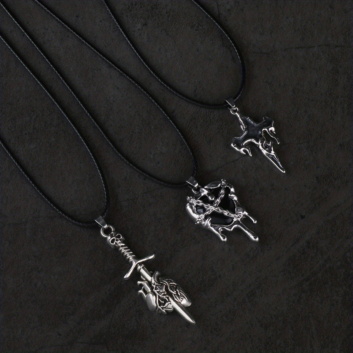 3pcs Gothic Style Halloween Necklaces Set