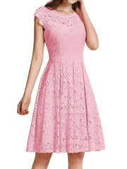 Lace Sleeveless Dress Back To School Cocktail Prom Party Women's Clothing