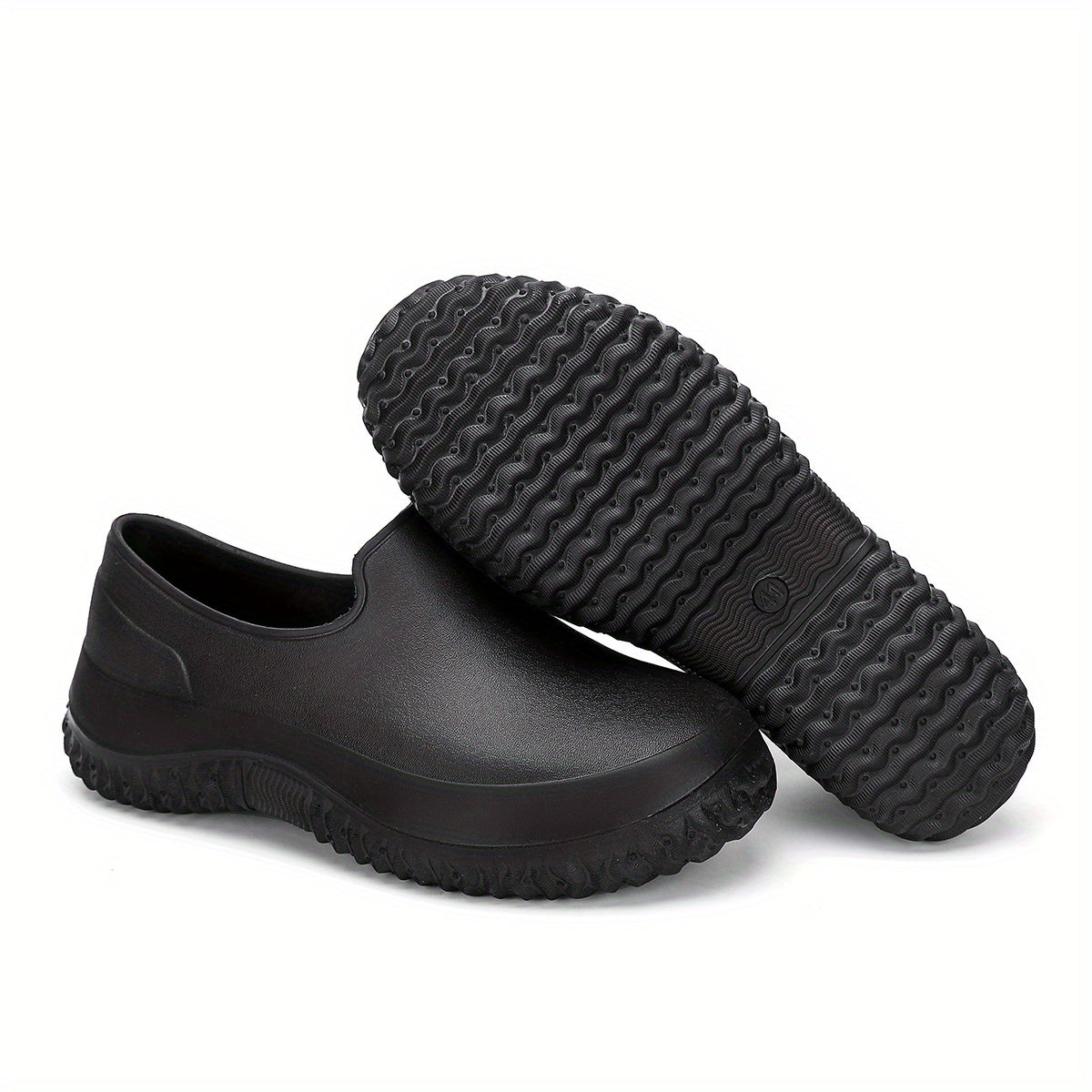 Men's Low Top Wear resistant Rain Shoes Waterproof Oil proof Non Slip Shoes