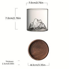 Creative Glass Whiskey Wine Cup 300ml Outdoor Travel Water Cup