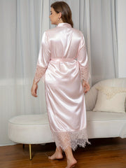 Satin Lace Nightgowns Women's Stretch Sleepwear