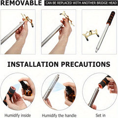 Stainless Steel Cue Holder Retractable Removable Billiard Accessories