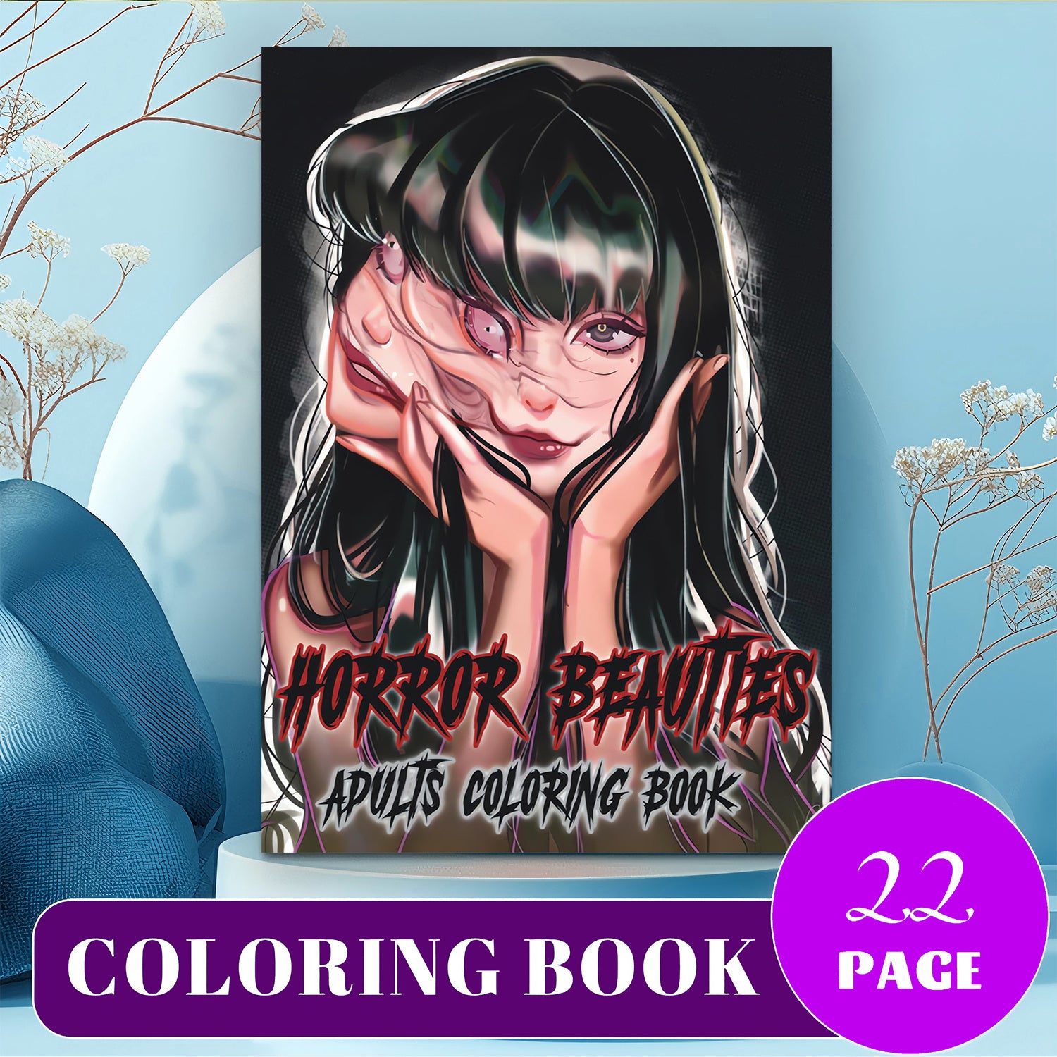 Terror Girl Coloring Book: 22 Pages - 28.5x20.5 cm