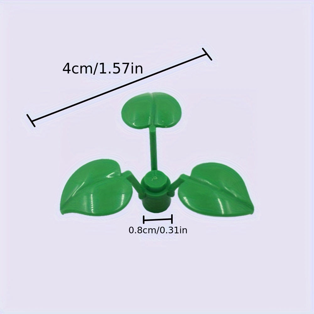 16pcs DIY Building Block Set Peach & Clover Shaped Farm & Garden Scene