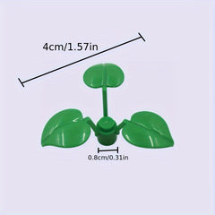 16pcs DIY Building Block Set Peach & Clover Shaped Farm & Garden Scene