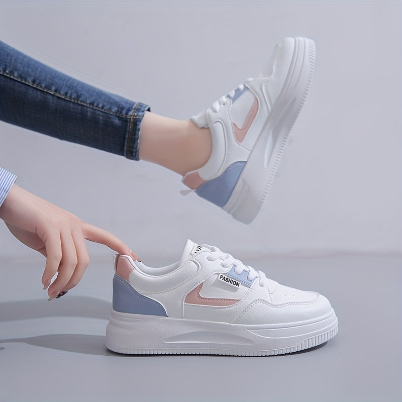 Women's Lace Up Low Top Running Shoes Breathable Thick Sole Walking Shoes