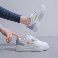 Women's Lace Up Low Top Running Shoes Breathable Thick Sole Walking Shoes