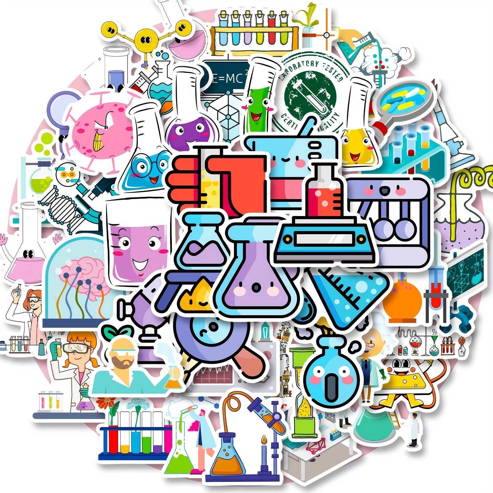 50 Fun Science Stickers Physics Biology Chemistry Decals
